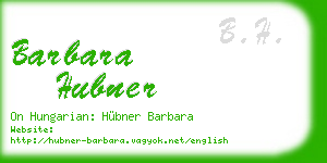 barbara hubner business card