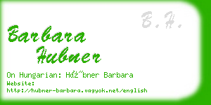 barbara hubner business card